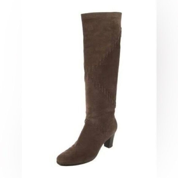 Salvatore Ferragamo Knee High Suede Boots - Picture 1 of 8